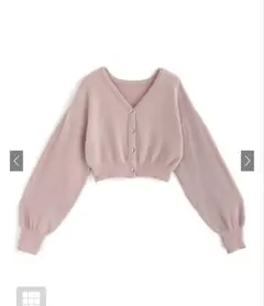 GRL ラメフェザーニットカーディガン