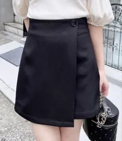 INGNI ラップミニスカパン ブラック