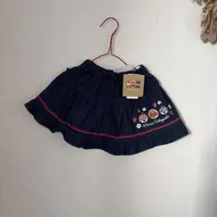 アンパンマン　Anpanman デニムスカート アンパンマン刺繍付き90 新品
