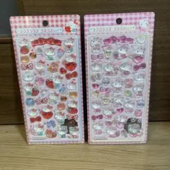 ハローキティ　ボンボンドロップシール　２枚セット☆韓国限定