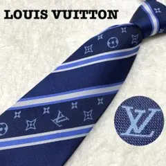 DE0310【ルイヴィトンLOUISVUITTON】ネクタイ モノグラム シルクのサムネイル