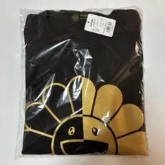 新品 黒金 花デザイン Tシャツ