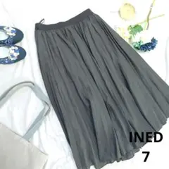 ✨日本製✨♥INED♥プリーツスカート（S）ダークグレー/㈱フランドル