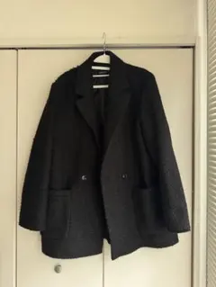 JEANASIS ブラック チェスターコート