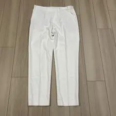 美品　ユニクロUNIQLO ホワイト ストレートフィット カジュアルパンツ