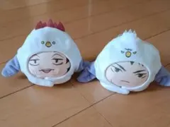 ハイキューぬいぐるみキーホルダー 2点セット（天童覚 : 牛島若利）