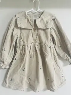 ZARA キッズ コーデュロイワンピース 花柄刺繍 116cm - メルカリ