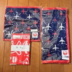 【新品未開封】JAL ナイトフライト タオルハンカチ 3点セットのサムネイル
