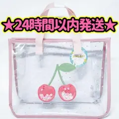 チェリー　さくらんぼ　スパンコール　プールバッグ　ビーチバッグ　プールバッグ　④