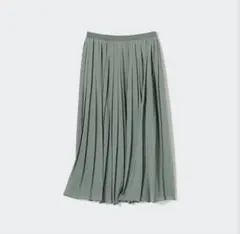 UNIQLO グリーン シフォンプリーツスカート