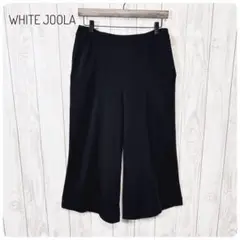 ホワイトジョーラ 美脚ワイドパンツ センターシーム ウエスト後ゴム 裏地付 M