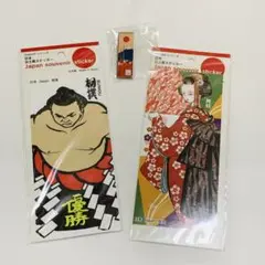 Indeed!シリーズ　日本　お土産ステッカー　相撲　舞妓　ピンバッジ
