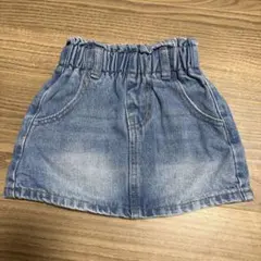デニムミニスカート ウエストゴム
