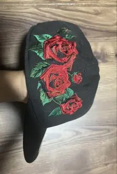 59FIFTY 赤いバラ刺繍キャップ 7 3/8