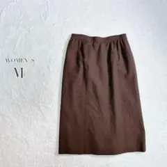 美品✨タイトスカート ウエストゴム きれいめ オフィカジ ヴィンテージ ブラウン