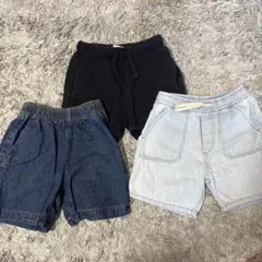 デニムハーフパンツ3枚セット 110cm