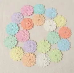 【50枚】10色　ミルキーカラー　クラフトパンチ　ペーパーフラワー　花