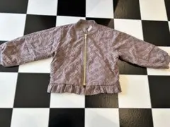 ブラウン　フリルジャケット　95