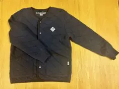 CHARMY ノーカラーキルティングジャケット(ネイビー・130cm)