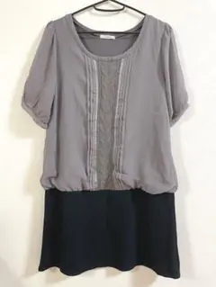 craccoron クラコロン チュニック トップス 半袖 フリル シアー