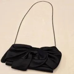 ＊みそら様専用＊2wayパーティーバッグ／クラッチバッグ＊サテン地ビッグリボン＊