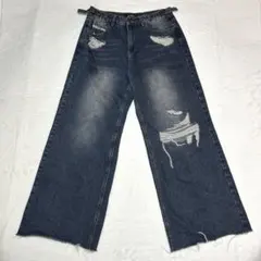 極美品✨ MASONPRINCE ダメージ加工 ワイドバギーデニム サイズ3