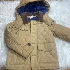 BREEZE ベージュ キルティングダウンコート 120