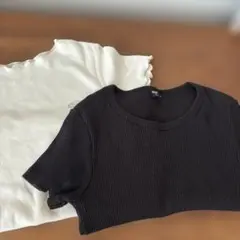 ユニクロ　ブラック　ホワイト Tシャツ 140