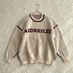 デイジー ロゴ ニット セーター 厚手 クルーネック オーバーサイズ ゆるだぼ