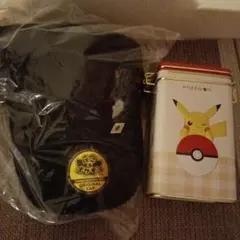 ぽこあポケモン　メタモンキャップ☆ピカチュウ&イーブイ缶付き