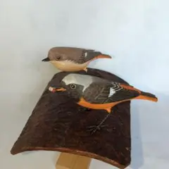 野鳥.スズメ バードカービング 彫刻 リアル木彫りの野鳥 一点物