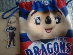 中日ドラゴンズ ドアラさん 巾着 アクリルキーホルダー セット