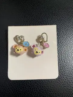 香港ディズニー　ダッフィandシェリーメイのピアス
