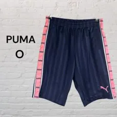 《PUMA》ジャージ ハーフパンツ ネイビー ピンク ロゴ Oのサムネイル