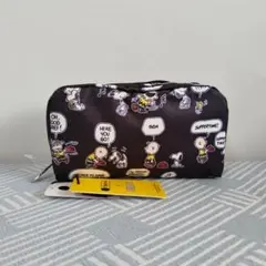 レスポートサック スヌーピー ピーナッツ ブラック ポーチ