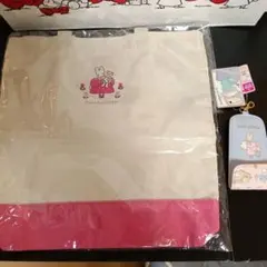 サンリオ　マロンクリーム トートバッグ ×リール付きキーケース　2点セット