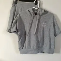 ラブトキМサイズ　グレー半袖スウェットセットアップ