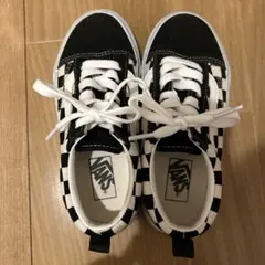VANS チェッカー柄スニーカー　19センチ