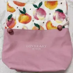 LOVERARY BY FEILER ピーチドット 巾着ポーチ　フェイラー