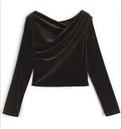 GRL ベロアドレープトップス