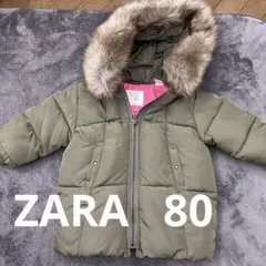 Zara Baby ファー付きキルティングジャケット 9/12ヶ月