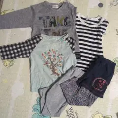 90サイズ　まとめ売りセット　 男　長袖　ロンT　ズボン　ディズニー　保育園