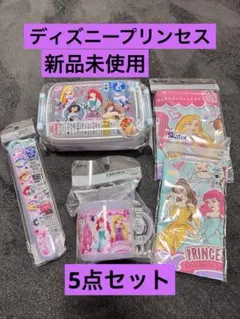 ディズニー プリンセス 入園 入学 弁当箱 箸 コップ 巾着 5点 セット 新品