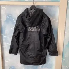 アディダス adidas ジュニア ベンチコートMサイズ黒色【中古品】