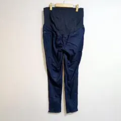 マタニティ デニムパンツ 紺色 スキニー【6/28R】レディース ネイビー