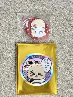 ちいかわ寿司　ラッコ　ホログラムステッカー　ラバマスグミ3