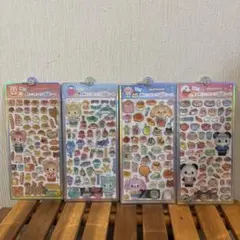 新品未使用　胸キュンぷっくり3Dシール　４個セット　チャームにもなるシール