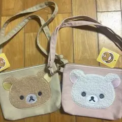 コリラックマ&リラックマ２点⭐️立体アップリケ刺繍ミニポシェット(リラノワ限定)のサムネイル