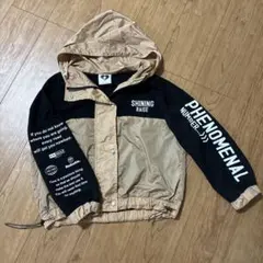 フード付きジャケット ベージュ/ブラック