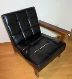 《送料込》カリモク Kチェア 左 スタンダードブラック 1シーター ソファ椅子